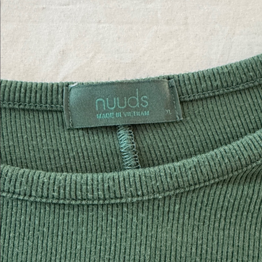 nuuds Evergreen Long Sleeve Slink Rib Top - Picture 2 of 4